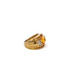 Citrine Diamond Ring