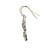 Blue Topaz Filigree Drop Earrings