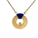 Diamond Lapis Lazuli 18ct Gold Necklace
