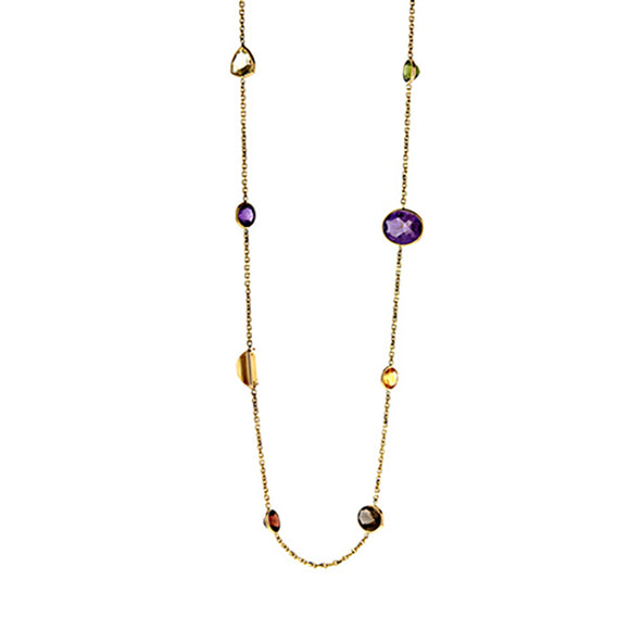 Multi Coloured Gemstone Necklace