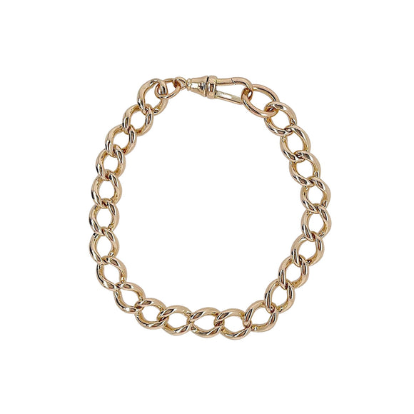 Solid Curb Link Bracelet in 9ct Yellow Gold