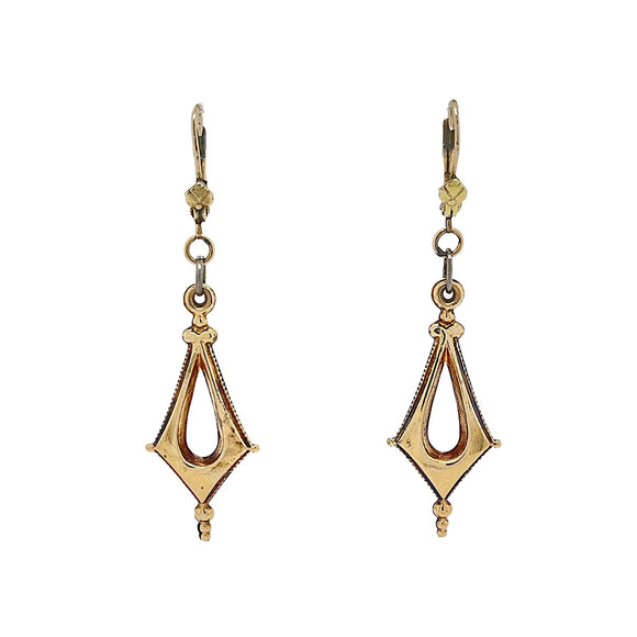 Antique Drop Earrings in 9ct yellow gold