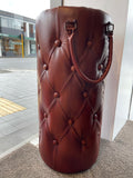 Leather Umbrella Stand in Tan