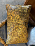 Leopard Print Leather Pillow