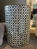 Black and Silver Accent Stool