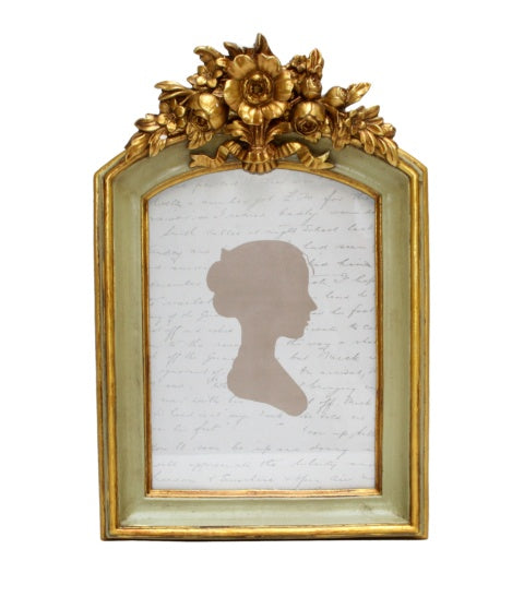 Photo Frame in Sage and Gold Large