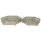 Mirrored Vintage Style Tray Small
