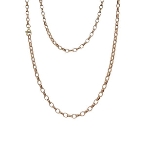 Oval Belcher Chain in 9ct Yellow Gold