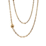 Oval Belcher Chain Necklace with Ball Clasp
