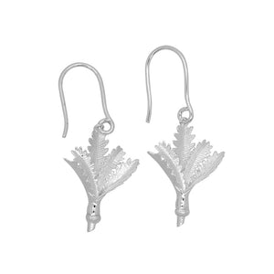 NZ Nikau Palm Earrings in Sterling Silver