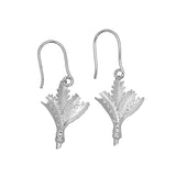 NZ Nikau Palm Earrings in Sterling Silver