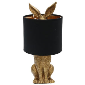 Bunny Table Lamp in Gold Black