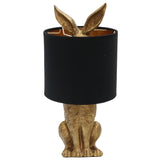 Bunny Table Lamp in Gold Pink