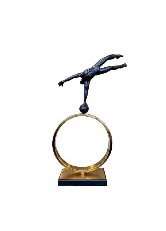 Gymnast Statue Handstand on Metal
