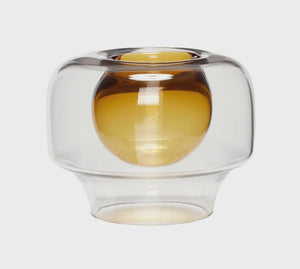 Hubsch  Glass Vase in Amber and Clear