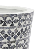 Capiz Shell Planter in Grey and White