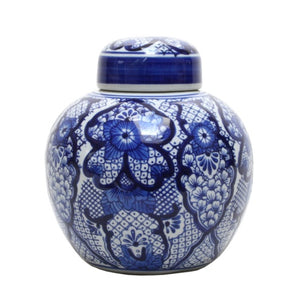 Blue and White Bloom Ginger Jar