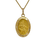 Oval St Christopher in 9ct Yellow Gold