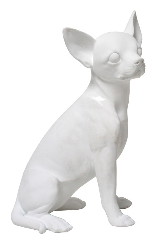 Chihuahua Statue - White