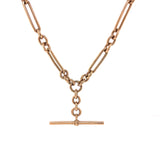 Paperlink Fob Necklace in 9ct Rose Gold