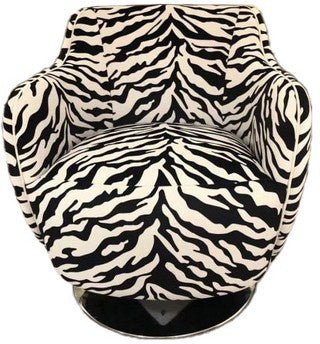 Zebra Print Swivel Chair