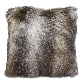 Golden Pheasant Faux Fur Cushion
