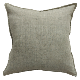 Sage Linen Cushion with Feather Inner
