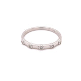 White Gold Wedding Ring with Diamond