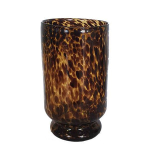 Tortoiseshell Glass Hurricane Vase