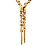 Gold Tassel Belcher Necklace