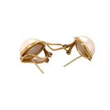 Mabe Pearl Earrings in 14ct Yellow Gold