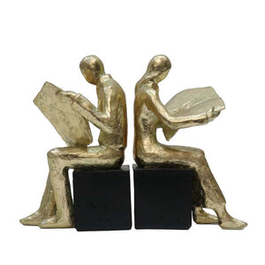 People Bookends in Gold