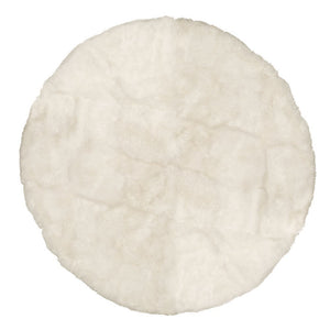 Round Sheepskin Floor Rug in White ON SALE
