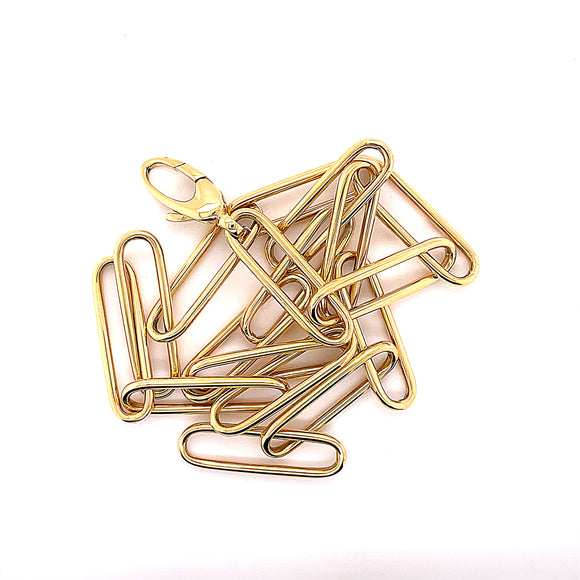18ct Gold Paperclip Necklace