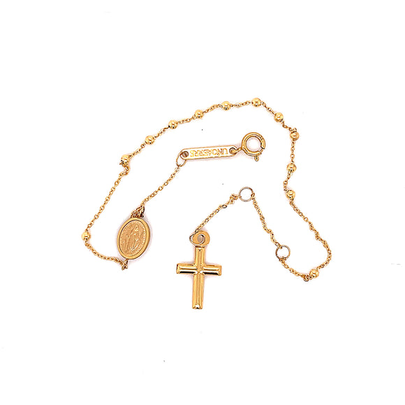 9ct Gold Rosary Bead Bracelet