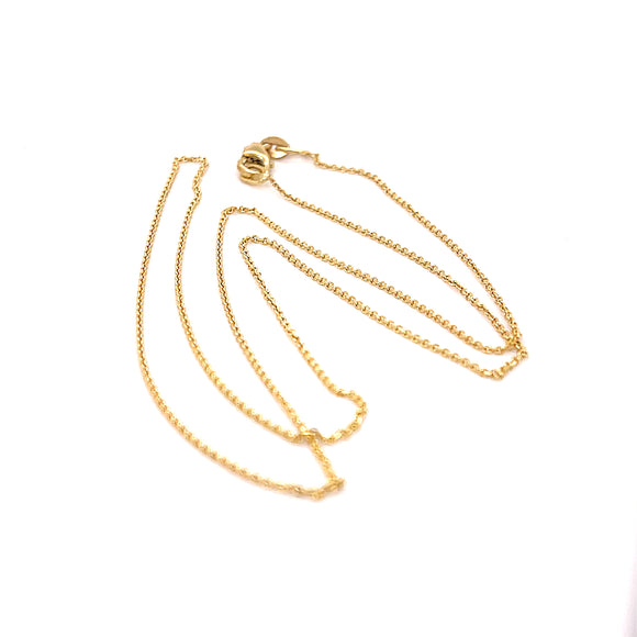 9ct Yellow Gold Oblong Trace Chain 45cm