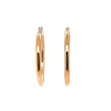 9ct Gold Large Round Hoops