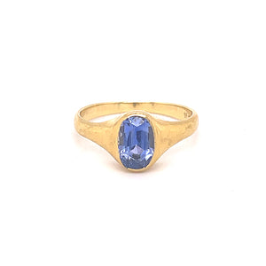 Bespoke Natural Sapphire Signet Ring