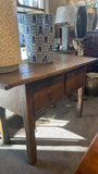 Antique Spanish Two Drawer Side Table