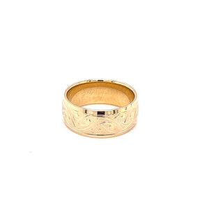NZ Design Unisex Ring in 9ct Yellow Gold