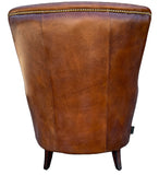 Classic Leather Armchair in Vintage Cigar
