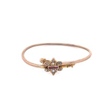 Victorian Ruby Pearl Bangle in 9ct Yellow Gold