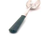 Sterling Silver and Greenstone Teaspoon