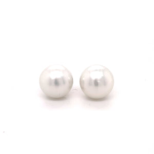 South Sea Pearl Studs in 18ct White Gold