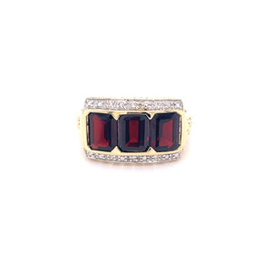 Garnet Diamond Dress Ring