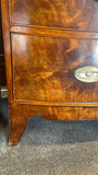 Georgian Flame Mahogany Bow Front Chest
