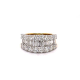 Large Diamond Baguette Ring in 18ct Gold
