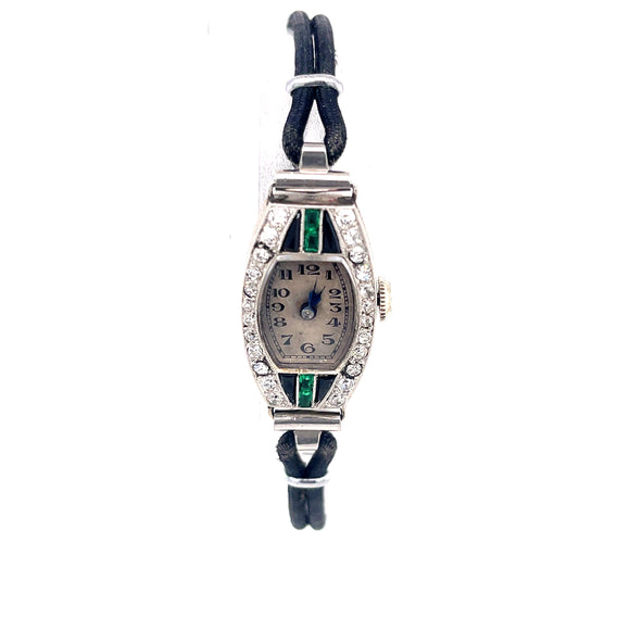 Art Deco Diamond Platinum Watch