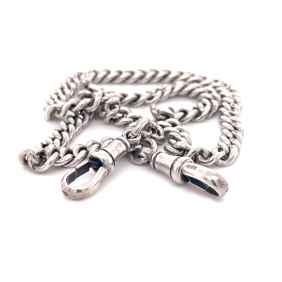 Antique Sterling Silver Curb Chain Necklace