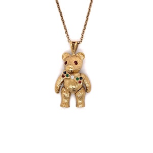 Reticulated Gem Bear Pendant